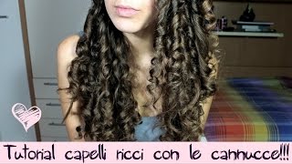 Capelli ricci con le cannucce Tutorial [upl. by Erehc130]