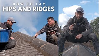 HOW TO LAY HIPS AND RIDGES  Roofing Series [upl. by Eilis193]