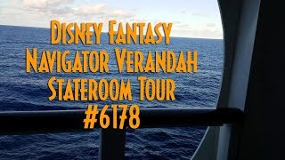 Disney Fantasy Navigator Verandah 6178 Stateroom Tour [upl. by Judith275]