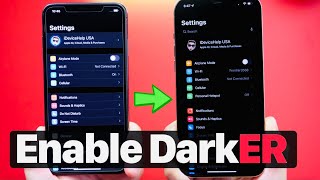 How to Enable SUPER DARK Mode on iPhone [upl. by Ailaro]