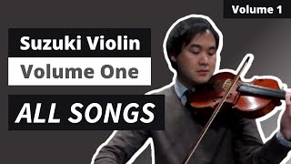 Suzuki Violin Book 1 All Songs with Piano Accompaniment [upl. by Nwahsir]