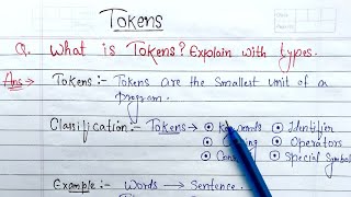 Tokens in C in hindi  types of tokens Keywords identifier strings operators constants etc [upl. by Neenaj]