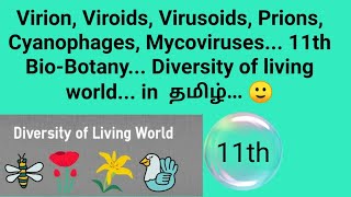 Virion Viroid Virusoids Prions Cyanophages Mycoviruses 11th BioBotany Diversity in [upl. by Giess]