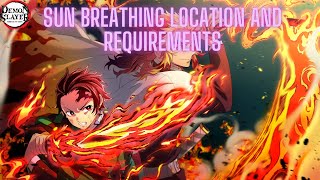 Demon Fall Sun Breathing Location and Requirements [upl. by Hessney910]