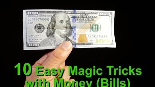 Learn 10 Magic Tricks With Money Bills [upl. by Boelter951]