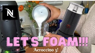 How To Foam Milk With Aeroccino 3 Make Coffee With Foam Tips amp Tricks  Easy Foamed Latte Recipe [upl. by Ahsatam690]