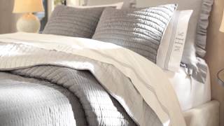 Rustic Luxe Bedding  Pottery Barn [upl. by Aitnuahs356]