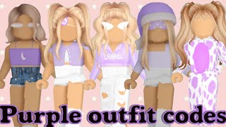 Aesthetic Purple Bloxburg Outfit Codes 💜 [upl. by Georgena]