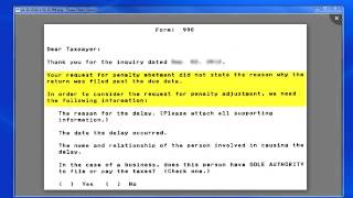 How NOT to Write a Letter to the IRS Requesting Abatement for Form 990 Latefiling Penalties [upl. by Googins]