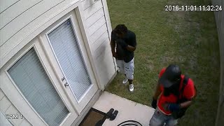 Burglars caught on camera breaking into home [upl. by Ellennahc]