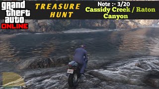 GTA Online Treasure Hunt Location 3 Cassidy Creek  Raton Canyon [upl. by Nuncia]