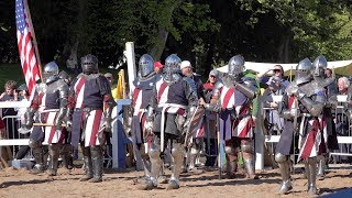 Medieval Knights Team USA v England 16v16 at Scone Palace Scotland for IMCF 2018 World Championship [upl. by Ybba]