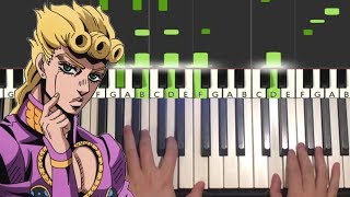 Giornos Theme Piano Tutorial Lesson [upl. by Eidac]