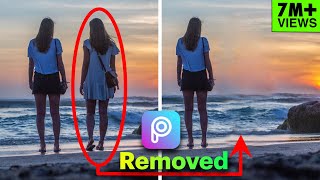 How to remove OBJECTPERSON in PicsArt  how to erase something from a photo [upl. by Angus]