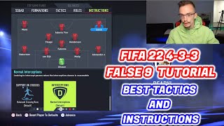 FIFA 22 THE MOST OVERPOWERED CUSTOM FORMATION 433 FALSE 9 TACTICS amp INSTRUCTIONS HOW TO PLAY 433 [upl. by Azeria]