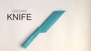 Origami Knife from a4 paper folding instructions [upl. by Labana]