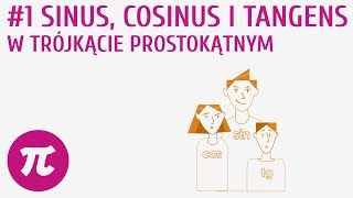 Sinus cosinus i tangens w trójkącie prostokątnym 1  Trygonometria [upl. by Aramal]