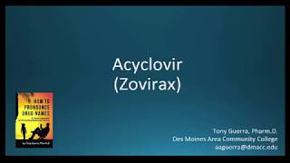 CC How to Pronounce acyclovir Zovirax Backbuilding Pharmacology [upl. by Houlberg]