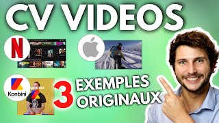 📹 CV VIDÉO ORIGINAL  3 Exemples Netflix Konbini amp Apple [upl. by Licastro]