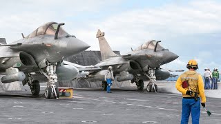 Hypnotic French Rafale Takeoff From US Aircraft Carrier [upl. by Zoe607]