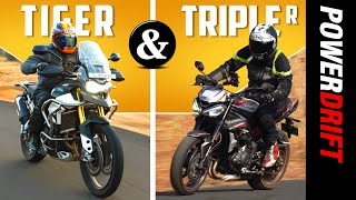 Triumph Street Triple R amp Tiger Rally  Challenge accepted  A PowerDrift feature [upl. by Peednas]