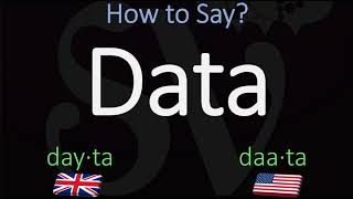 How to Pronounce Data  British Vs American Pronunciations [upl. by Herod]