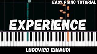 Ludovico Einaudi  Experience Easy Piano Tutorial [upl. by Ennaylil919]