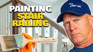 Painting A Hand Rail How To Paint Stair Railing [upl. by Onia]