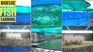 Biofloc Tank Aeration Air Pump System  Biofloc Fish Farming Technology [upl. by Attelrac889]