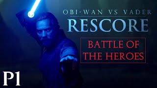 REUPLOAD ObiWan vs Vader  RESCORE with Star Wars III soundtrack PART 1 [upl. by Ahsinwad]