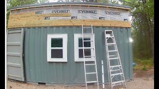 Shipping Container shed Roof Project [upl. by Cirred]