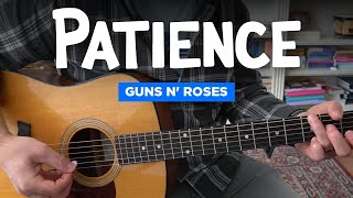 Patience • Easy guitar lesson w chords Guns N Roses standard tuning [upl. by Anastase]