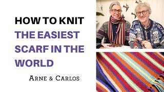 How to Knit the Easiest Scarf in the World by ARNE amp CARLOS [upl. by Aeikan637]