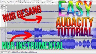 Gesang  Instrumental bei Songs rausfiltern  Audacity Tutorial [upl. by Anerak455]