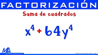 Factorización Suma de Cuadrados  Ejemplo 1 [upl. by Gaye]