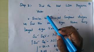 Lecture 20 Linear Discriminant Analysis  LDA with Solved Example [upl. by Arotal]