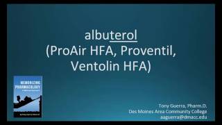 How to pronounce albuterol Proventil HFA Memorizing Pharmacology Flashcard [upl. by Intyrb257]