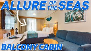 Allure of the Seas Balcony Cabin Tour amp Review [upl. by Fennelly]