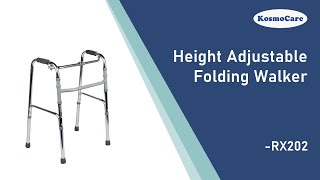 KosmoCare Folding Walker  Load Bearring  Features RX202  2017 [upl. by Hesketh272]