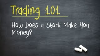 Trading 101 How Does a Stock Make You Money [upl. by Justine]