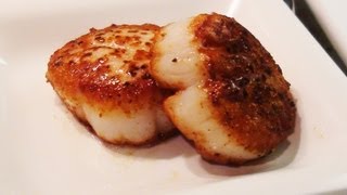 How to Sear Scallops  NoRecipeRequiredcom [upl. by Qifar]