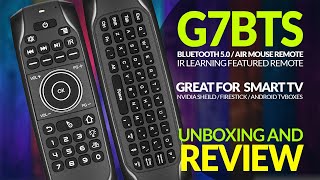 G7BTS Bluetooth 50 Air Mouse Remote Unboxing And Review [upl. by Anairda]