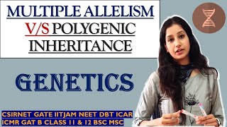 Difference between Multiple Allelism amp Polygenic Inheritance Genetics I CSIRNET IITJAM NEET GATE [upl. by Notsew362]