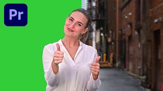 How to Remove Green Screen in Premiere Pro 2021 IN SECONDS [upl. by Bashemath9]