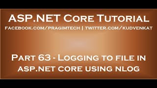 Logging to file in asp net core using nlog [upl. by Mora]