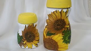 Reciclando frascos de vidrio DIY How to decorate glass bottles [upl. by Joaquin961]