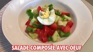 Salade Composée avec Oeuf  La Cuisine de Fou Fou [upl. by Molohs310]