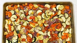 Easy Roasted Summer Vegetables  Perfect Every Time [upl. by Yrbua]