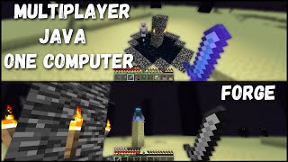 How To Play Minecraft Split Screen On PC With Only One Account Forge [upl. by Ysiad]