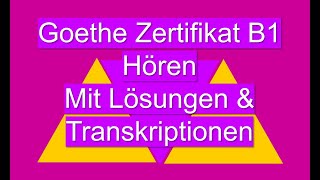 Examen Goethe Zertifikat B1 Hören  German Listening Exam B1 [upl. by Sheppard]